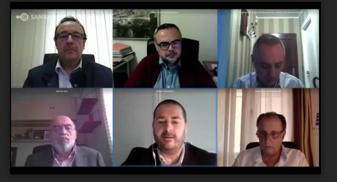 Imagen de archivo de la primera mediaciación laboral online celebrada por el Sercla.