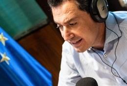 El presidente de la Junta, Juanma Moreno, durante la entrevista