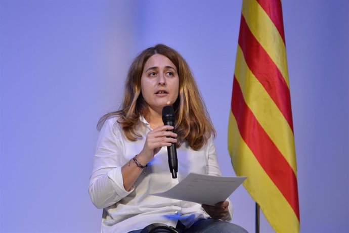 La secretaria general del PNC, Marta Pascal, en el congreso fundacional de este sábado en Girona