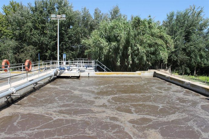 Estación depuradora de aguas residuales.