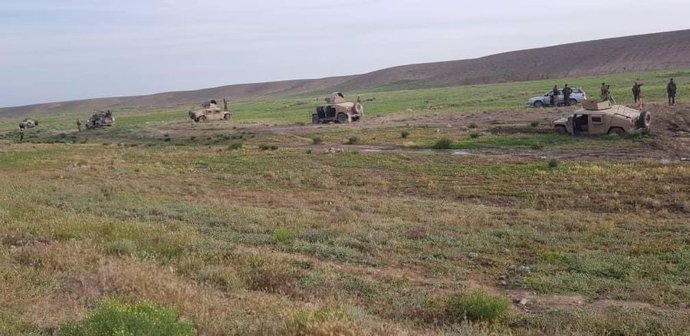 Una operación del Ejército afgano con vehículos blindados