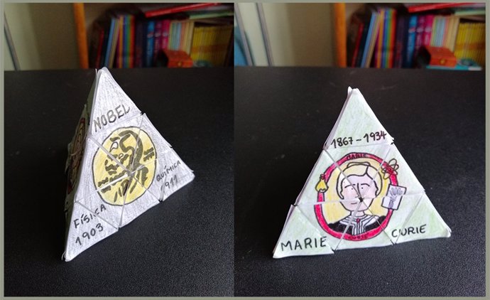 Imagen del trabajo 'La pirámide de Rubik de Marie Curie', de Paula Zapatero