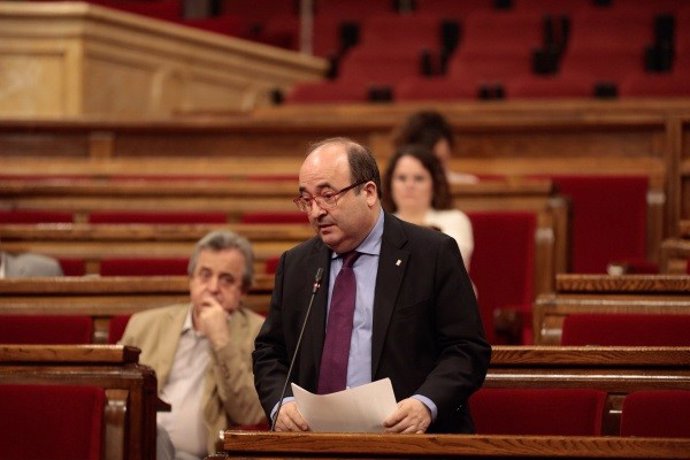 Miquel Iceta (PSC) en el pleno del Parlament del 21 de mayo.