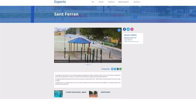 Nueva web de deportes del Consell de Mallorca