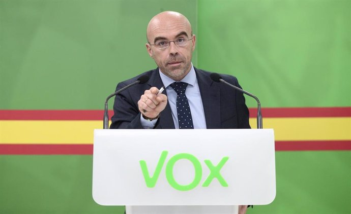 El eurodiputado Jorge Buxadé, portavoz de la dirección de Vox 