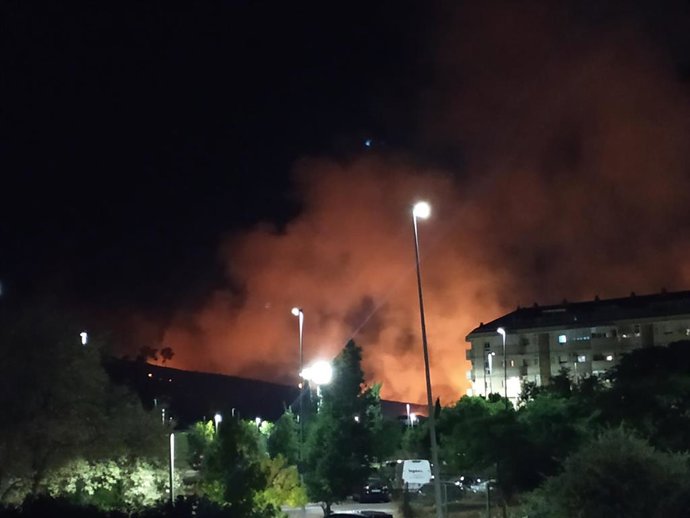 Incendio den el Cerro de los Pinos de Cáceres