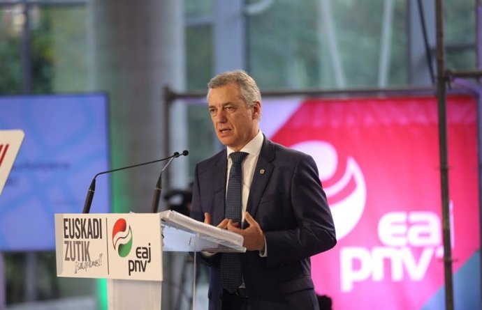 El Lehendakari y candidato a la reelección, Iñigo Urkullu, en un acto