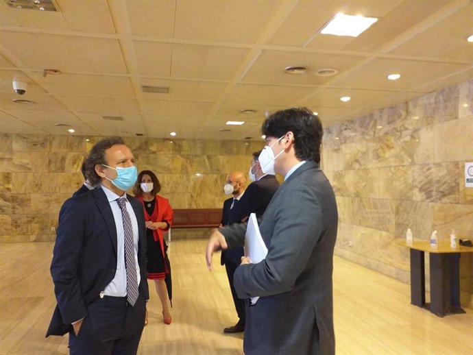 El consejero de Ciencia, Innovación y Universidad, Borja Sánchez,  ha mantenido un encuentro con representantes de más de una treintena de grandes empresas asturianas para informar sobre las sobre las convocatorias y proyectos en I+D+i.