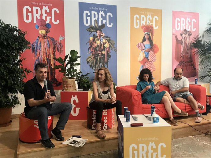 El director del Festival Grec, Cesc Casadesús, este lunes en la presentación de la programación teatral presencial del Grec 2020