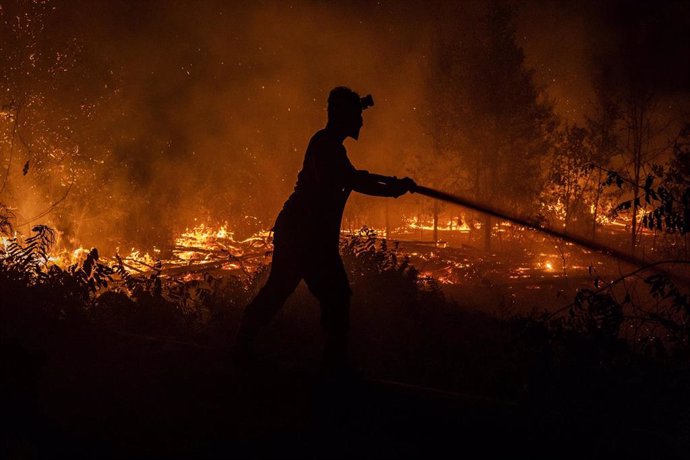 Imagen de archivo de un incendio forestal en Indonesia.