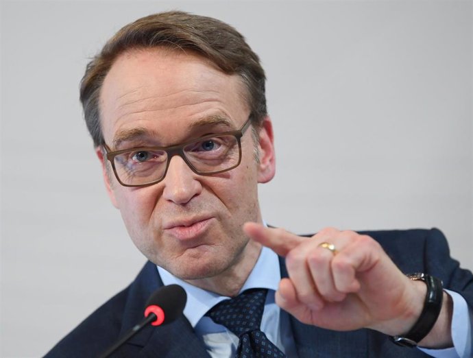 FILED - 27 February 2019, Hessen, Frankfurt_Main: The president of Bundesbank Jens Weidmann speaks during a presser. Weidmann said on Friday that Germany should gradually overcome its current economic lull, with stronger growth expected from 2021. Photo