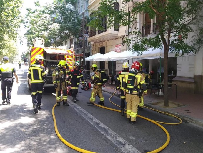Incendio en avenida Gran Vía Marqués del Túria