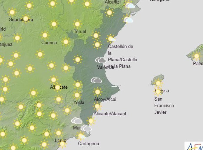 Previsión del tiempo en la Comunitat Valenciana, martes 30 de junio.