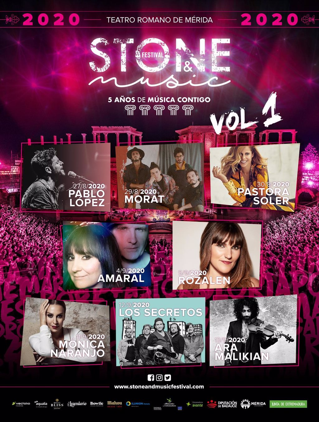 El Festival Stone& Music de Mérida se celebrará finalmente del 27 de