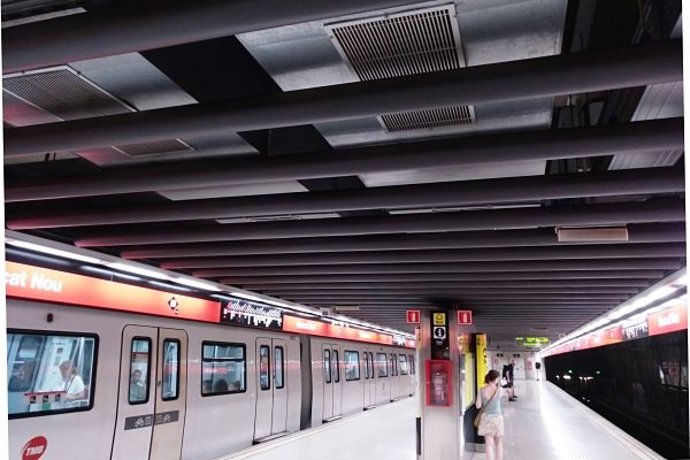 Ventilación en una estación de la línea 1 del Metro de Barcelona