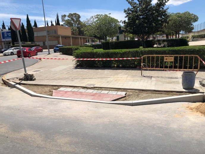 Obra en la calle Caracas.