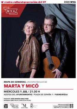El Centro Generación del 27 presenta en concierto este miércoles en Fuengirola al dúo 'Marta y Micó'