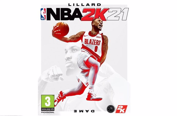 Damian Lillard en la portada de NBA 2K21.