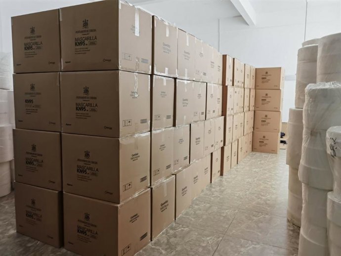 Las mascarillas que el Ayuntamiento repartirá entre los cordobeses.