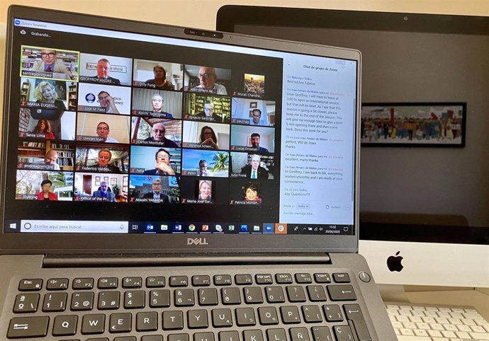 Encuentro virtual de representantes de universidades internacionales.