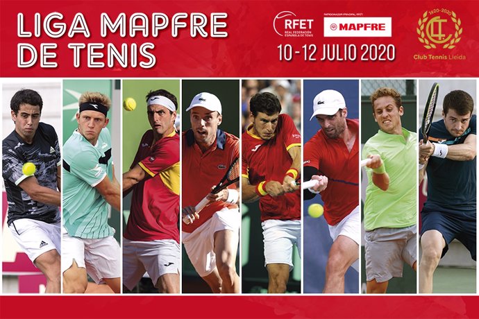 Cartel de la primera cita, en Lleida, de la Liga MAPFRE de tenis de la RFET