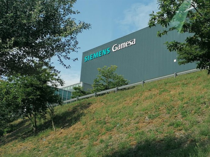 La planta que la multinacional Siemens Gamesa té en As Somozas (la Corunya) .
