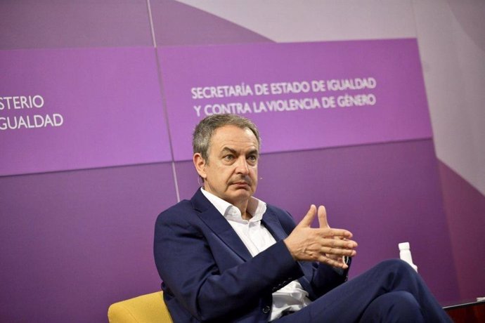 El expresidente José Luis Rodríguez Zapatero en el acto institucional por el 15 aniversario de la ley de matrimonio igualitario
