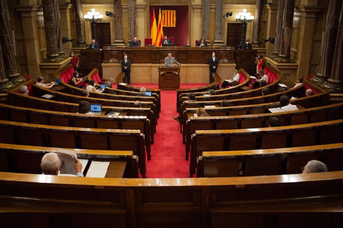El president de la Generalitat, Quim Torra, al Parlament, a Barcelona, Catalunya (Espanya), 1 de juliol del 2020.