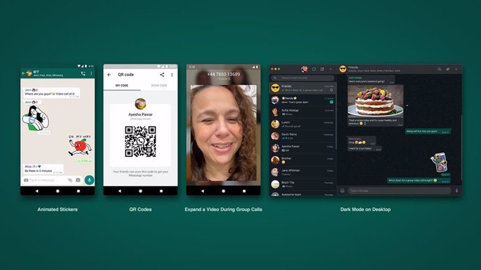 WhatsApp presenta los 'stickers' animados y los códigos QR para añadir contactos