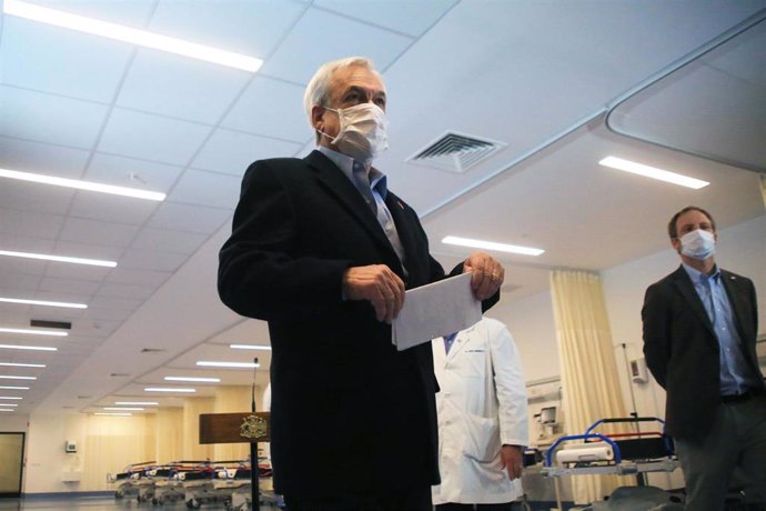 El presidente de Chile, Sebastián Piñera, con mascarilla por el coronavirus