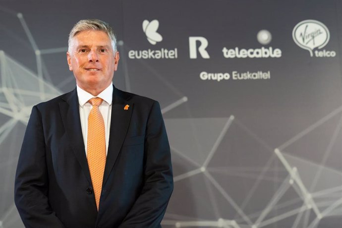 Xabier Iturbe, presidente no ejecutivo de Euskaltel, en la Junta General de Accionistas de 2020