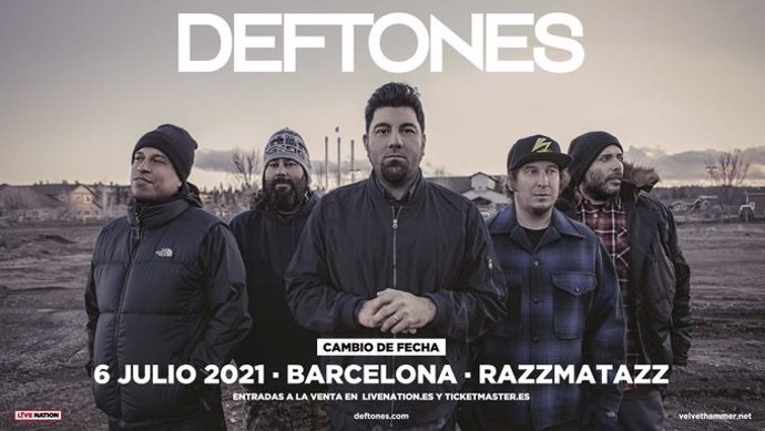 El concierto de Deftones se aplaza a julio de 2021