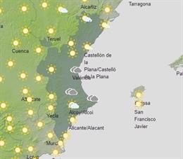 El tiempo en la Comunitat Valenciana.
