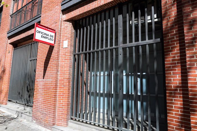 Oficina d'Ocupació tancada. Madrid (Espanya), 2 d'abril del 2020.