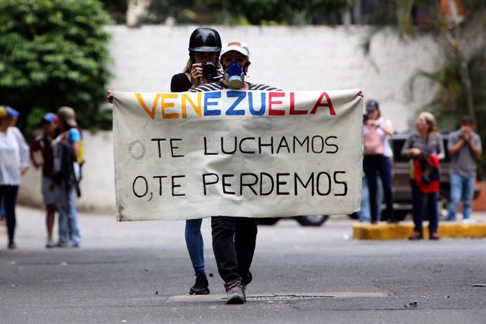 Protestas contra el Gobierno de Nicolás Maduro en Caracas