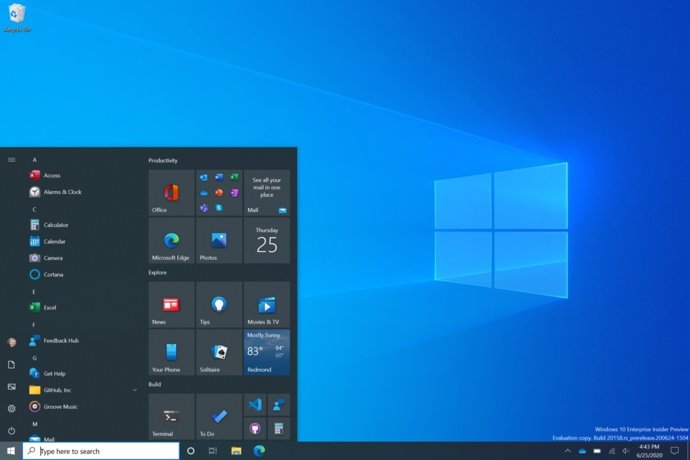Microsoft muestra el nuevo diseño del menú de Windows: fondo unificado y disponi