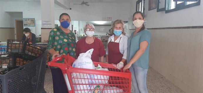 Comedor social en el que colabora la obra social de la Hermandad del Rocío de Huelva, apoyada por la Fundación Cepsa.