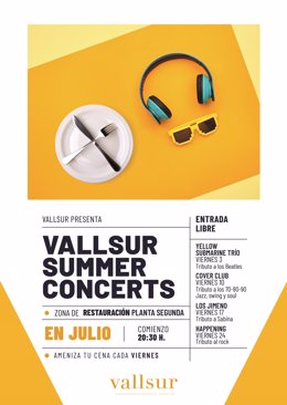 COMUNICADO: La música vallisoletana amenizará las cenas en Vallsur durante los v