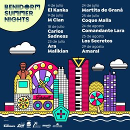 Cartel del Benidorm Summer Nights.