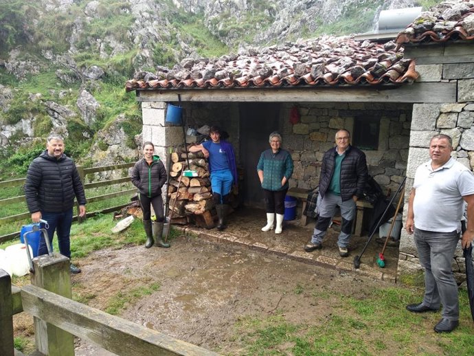 Sergio García durante su visita.