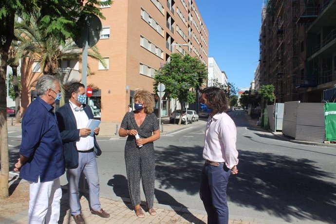 El Grupo Popular del Ayuntamiento de Huelva en el barrio de Pescadería.