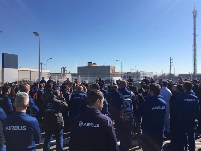 Movilizaciones contra despidos en Airbus Illescas.
