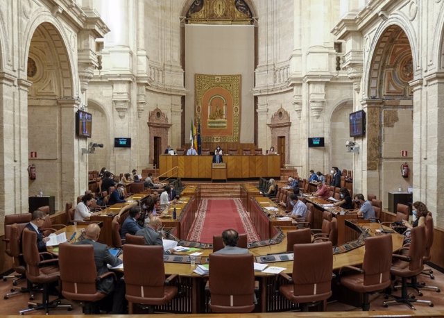 El Pleno del Parlamento andaluz durante el debate de una iniciativa