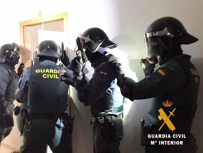 Intervenidas 4.200 plantas de marihuana en un "narco bloque" de Roquetas (Almería) que acogía peleas de gallos