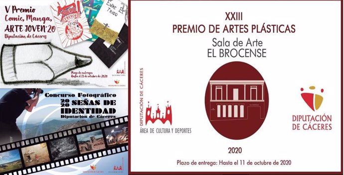 La Diputación de Cáceres convoca varios premios culturales de artes plásticas, fotografía y cómic