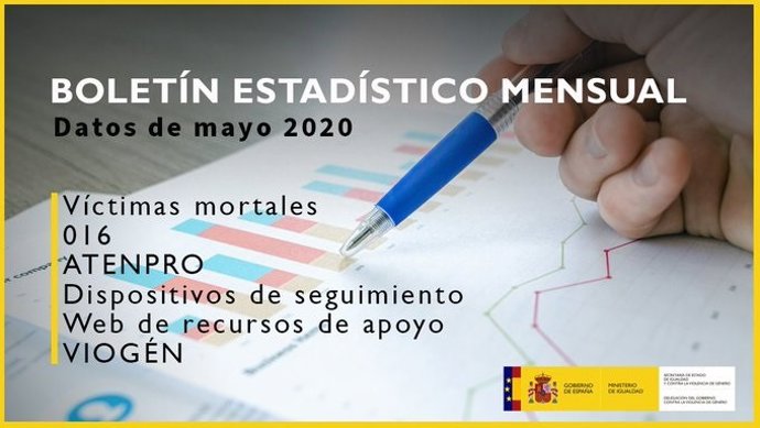 Imagen del boletín estadístico que elabora el Gobierno sobre violencia de género.