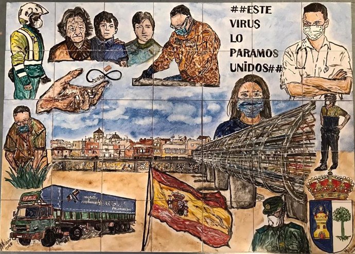 Mural cedido al pueblo de Puerto Lumbreras y pintado a mano por el artista Miguel Ángel Martínez Morales