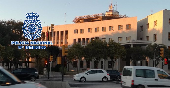 Facahda de la comisaría central de Policía Nacional de Málaga capital