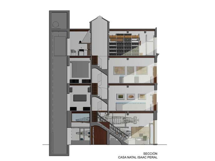 Imágenes del proyecto de rehabilitación y musealización de la casa natal de Isaac Peral