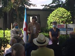 Pontón (BNG) promete "desconfinar" la cultura gallega tras once años de "destrucción" La portavoz nacional del BNG y candidata a la Presidencia de la Xunta, Ana Pontón, mantiene un encuentro con el sector cultural